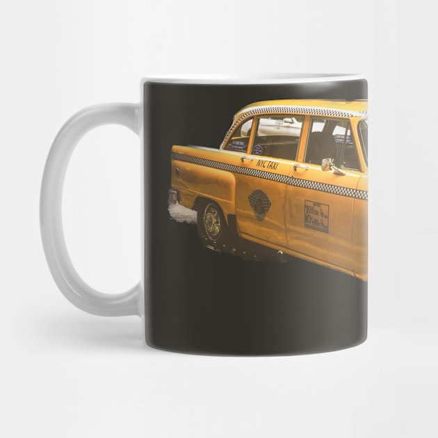 Yellow Cab Vintage Taxi Manhattan New York City by eleonoraingrid